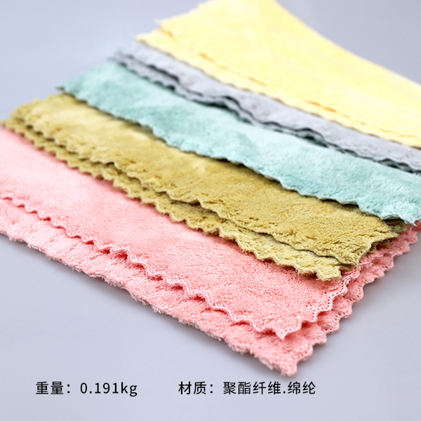 AMS-426 hanging card five Navel velvet cleaning dish towel