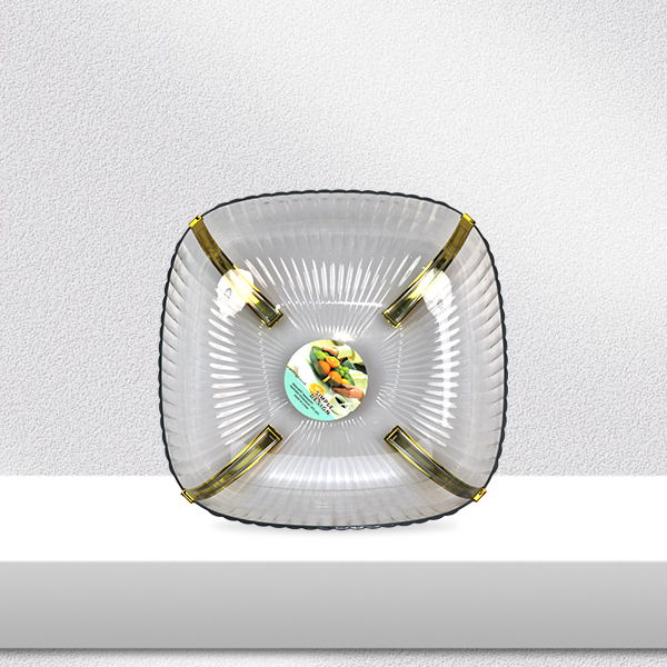 8856 Small Square Gilded Fruit Plate - Image 3