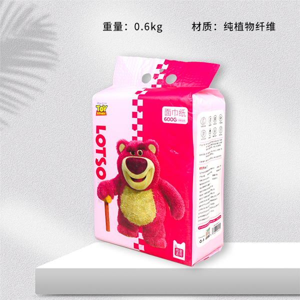 ZM56072-T Strawberry Bear Bottom Pumping Face Towel (600g)