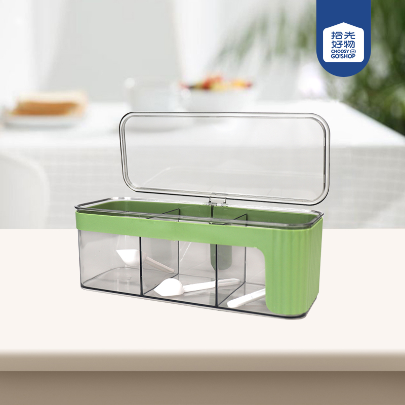 * 1905 clear three-compartment seasoning box - Ảnh 2