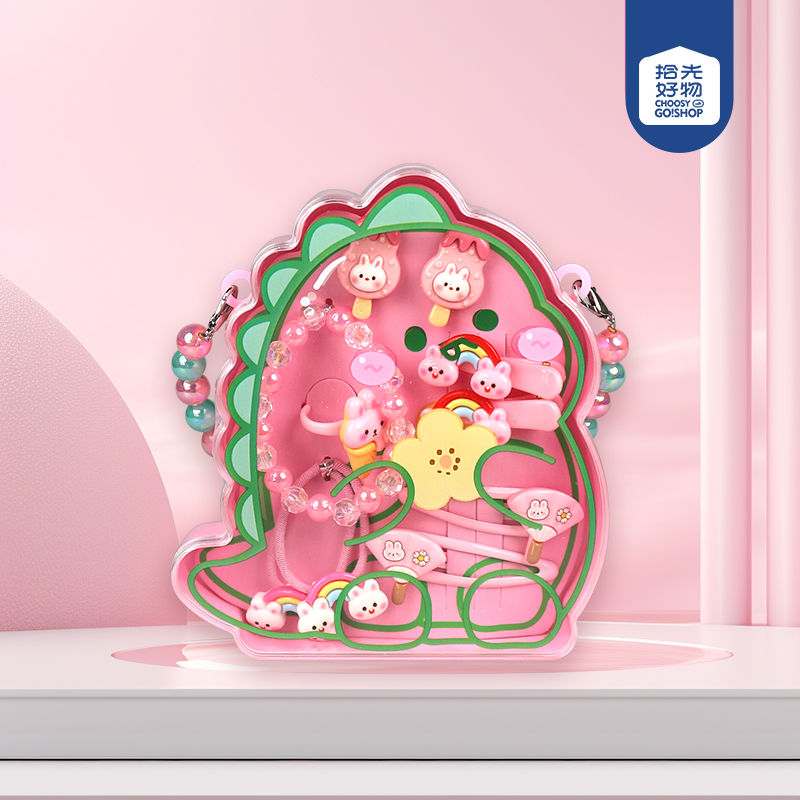 141 Cute Cartoon Dragon Clip Rubber Band Set - Image 2