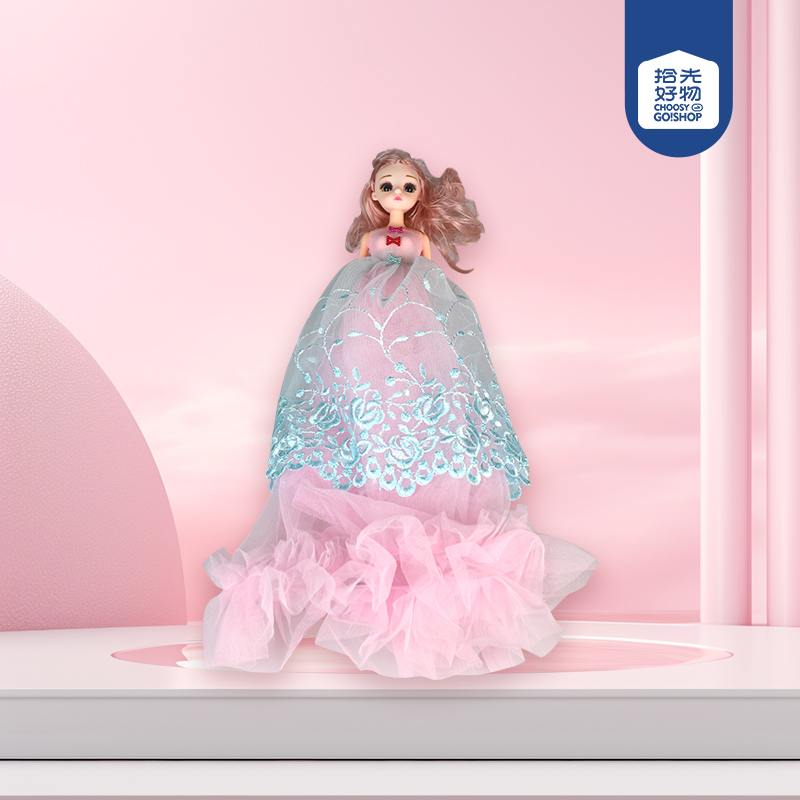 3D eye embroidery cloth bow pearl doll - Image 2