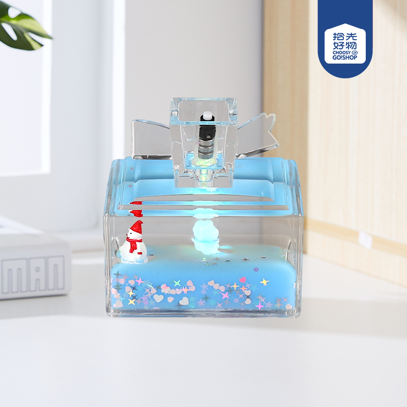 SY147 Snowman Crystal Bottle Ornament - Gambar 2