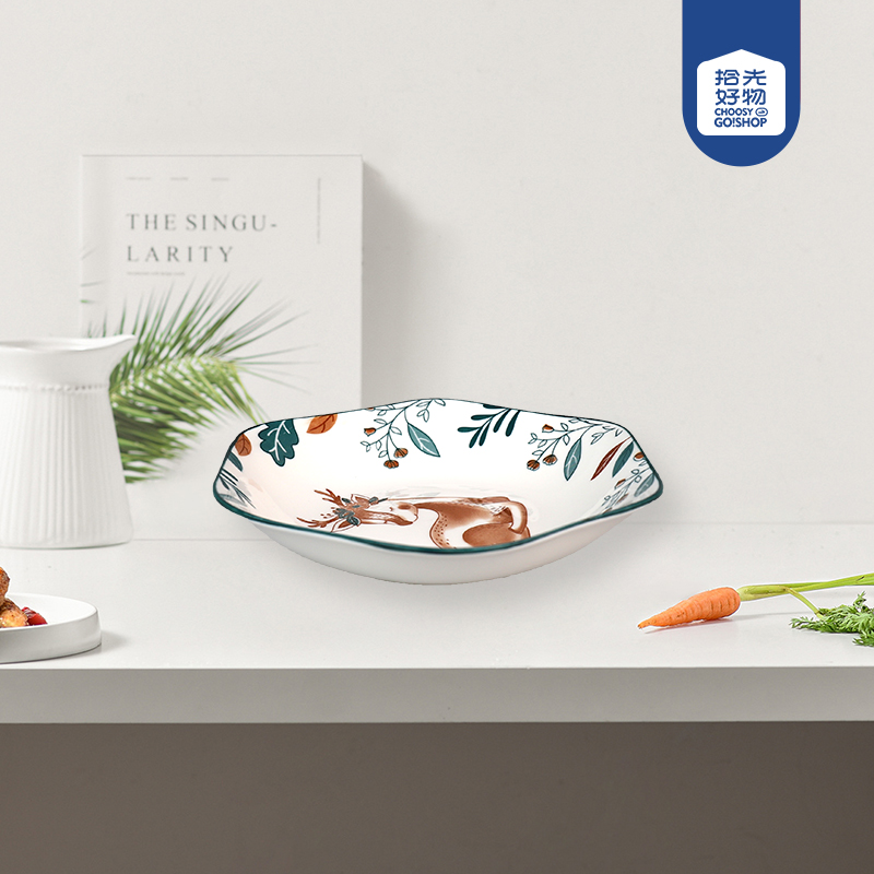 Diverse forest 8 inch 6 angle plate (mixed) - Image 2