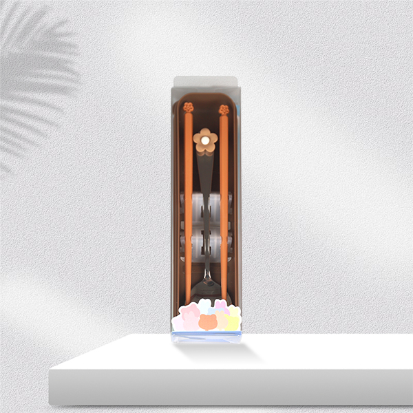 Three-dimensional small flower spoon chopsticks cutlery set
