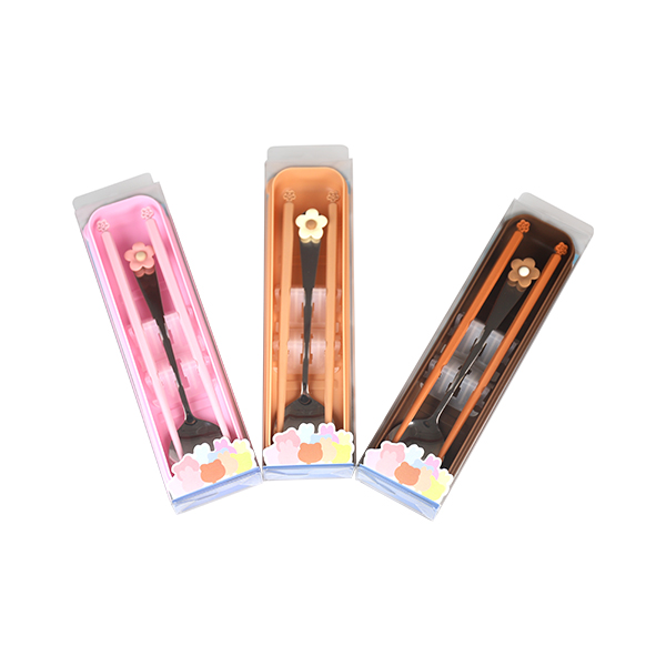 Three-dimensional small flower spoon chopsticks cutlery set - Image 4