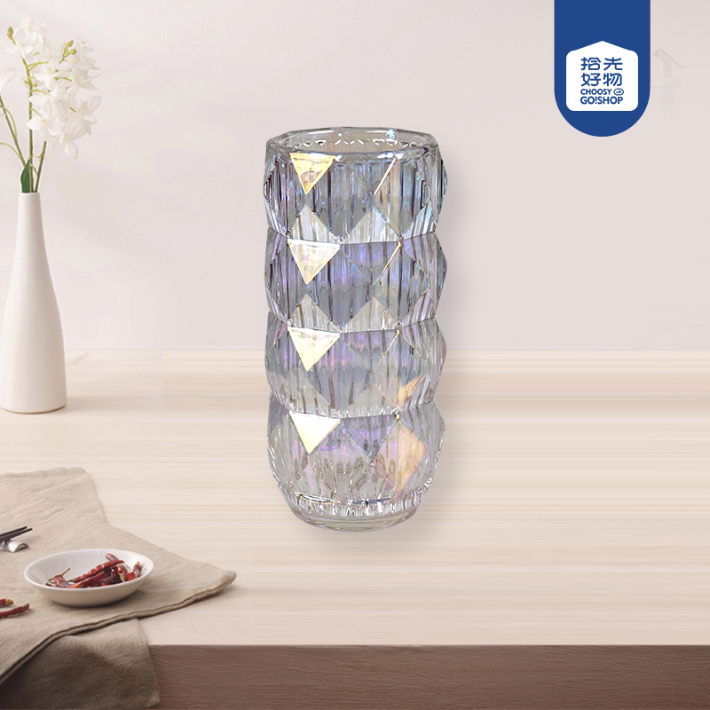 Round reed vase (melange) - Image 2