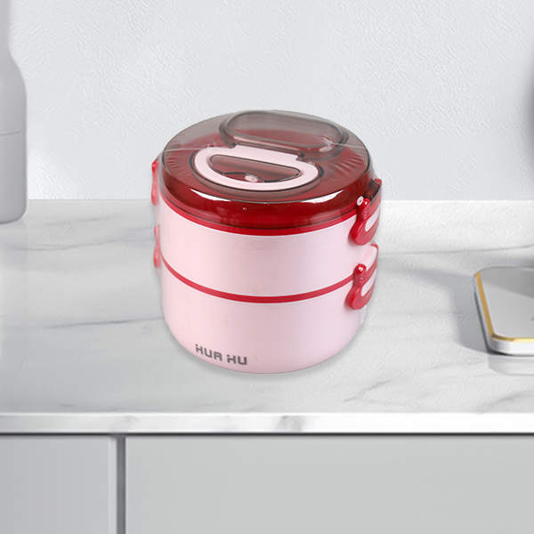 DM6018 Double Layer Plastic Lunch Box (600ML+800ML) - Image 3