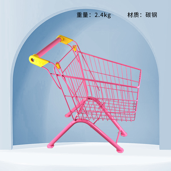 Round tube trolley shopping cart