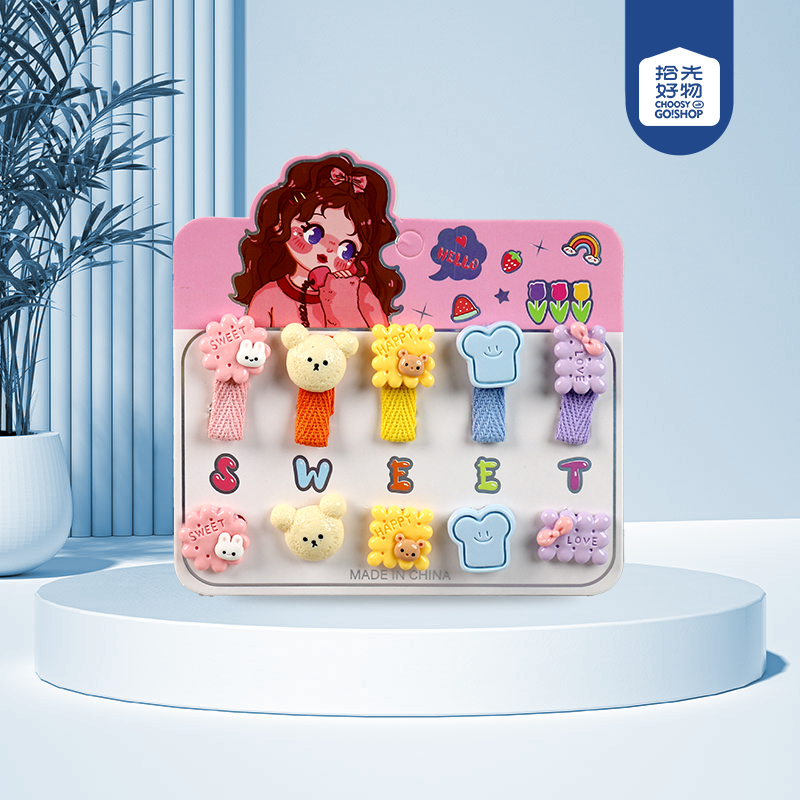 Rubber band hairpin combination (mixed color)