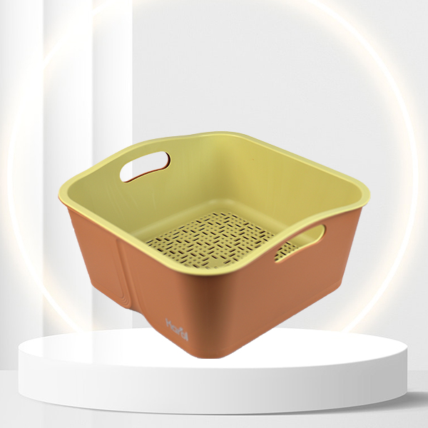 KLR2138 Square Korean Double Layer Draining Basket - Image 3
