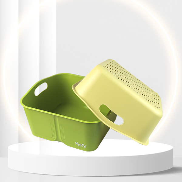 KLR2138 Square Korean Double Layer Draining Basket - Image 4