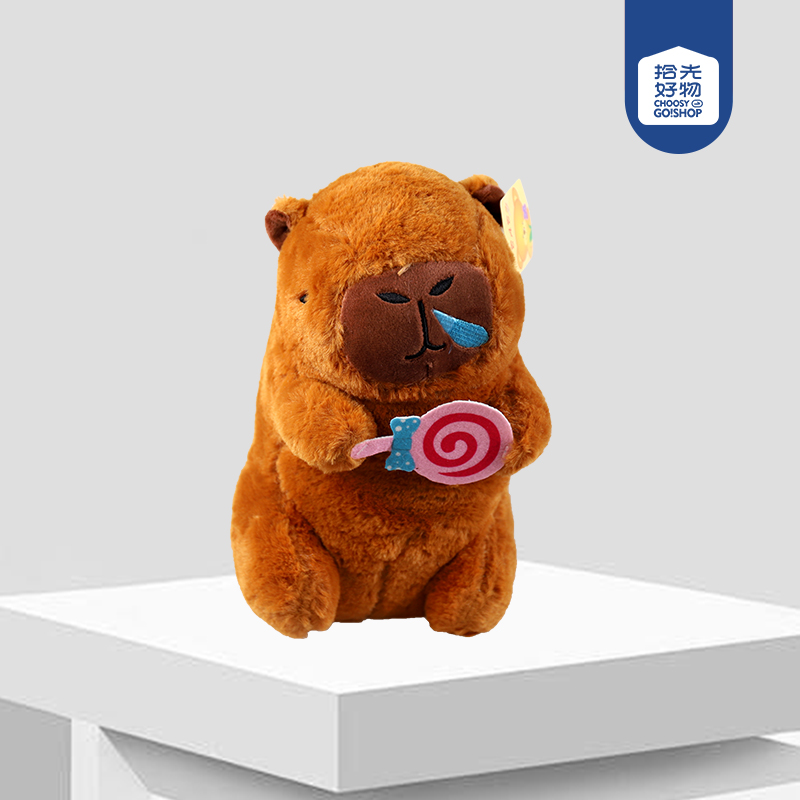 Lollipop capybara plush toy (mixed color)