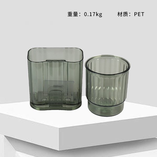 XG3796 Light Luxury PET Wall Mounted Plastic Mouthwash Cup Combination