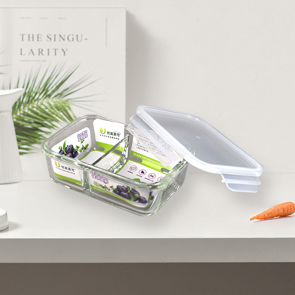 XB-2018 rectangular divider glass crisper - Image 3