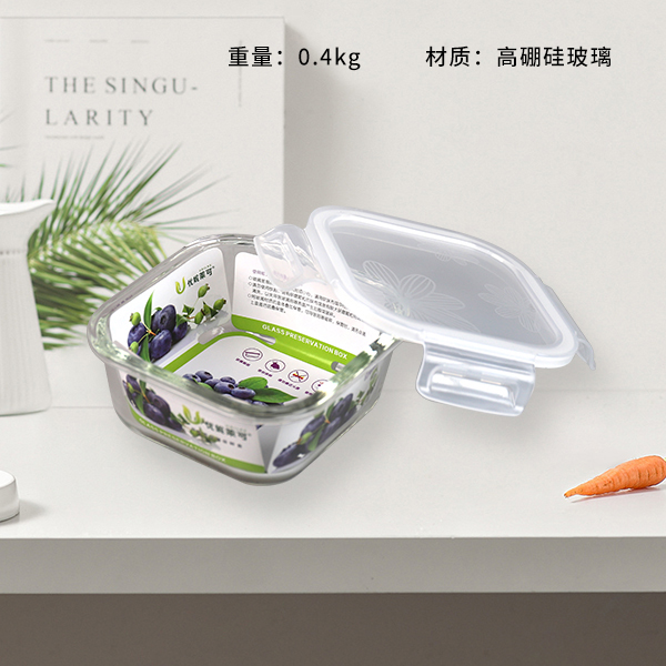 XB-1209-520ML Square Glass Crisper