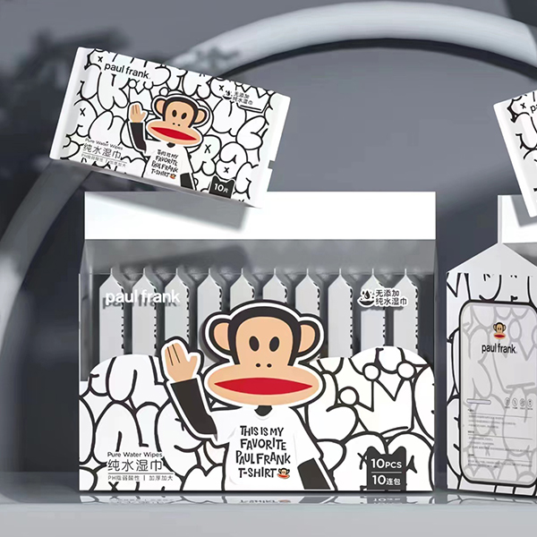 CD012 trend pattern big mouth monkey hand wipes (10*10) - Image 3