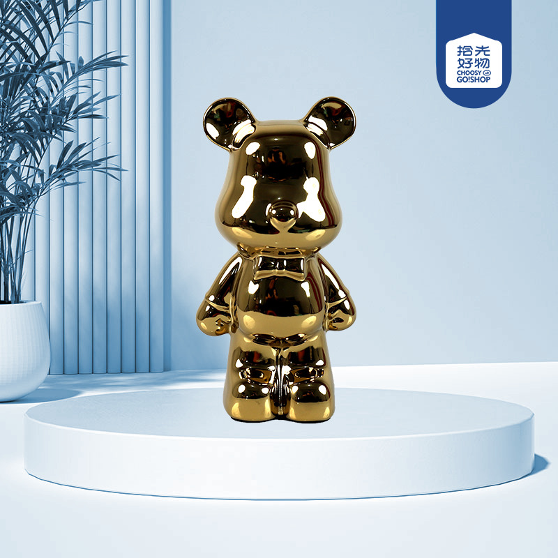 21-tie bear piggy bank (plating)