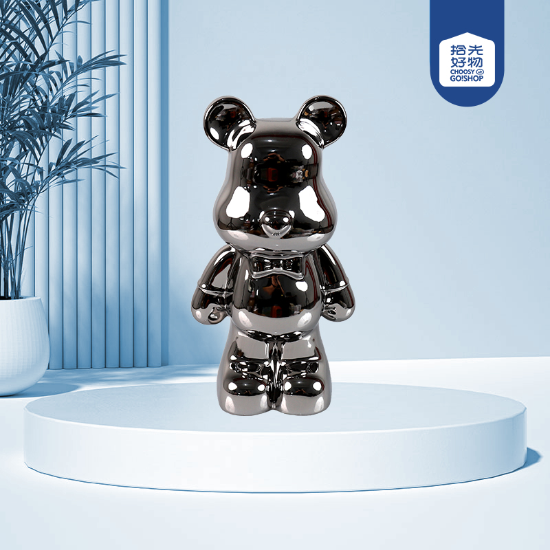 28-tie bear piggy bank