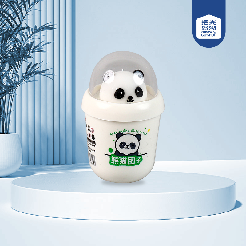 A- 2049 Panda Tuanzi Milk Tea Cup Pencil Sharpener