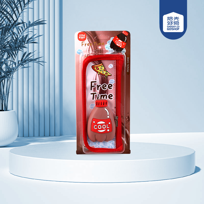 * 2080-19 soda bottle decompression doll double pen bag