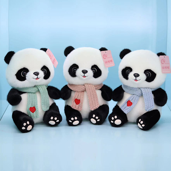 A-02-012-2 Panda Scarf Doll Plush Toy (25cm) - Image 5