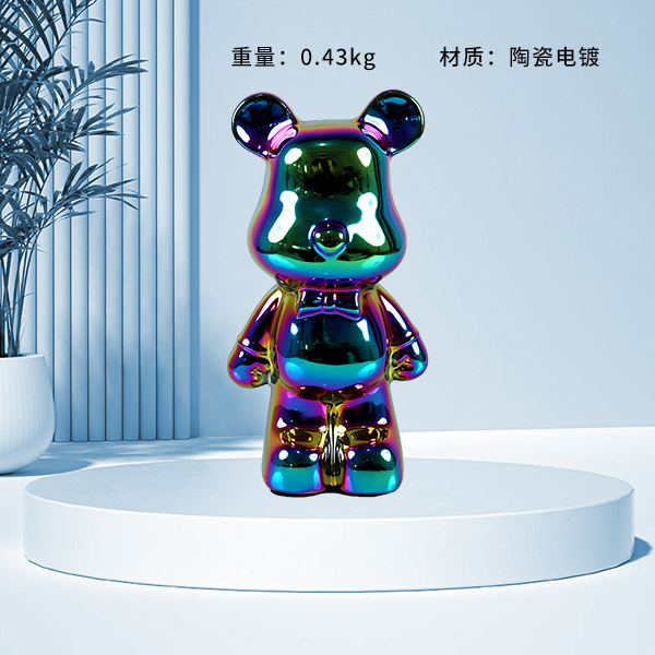 21-tie bear piggy bank (plating) - Image 2