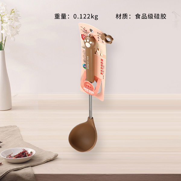 245/312 Cartoon Cat's Paw/Bear Paw Handle Silicone Spoon (Assortment)