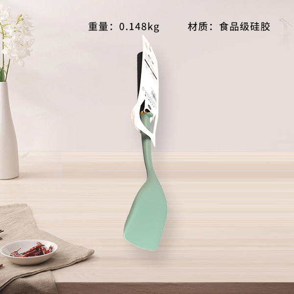 308 gray and green snap handle silicone spatula