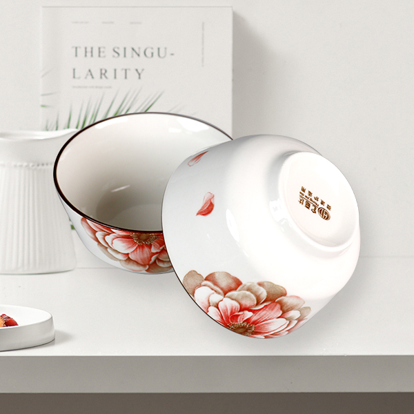 1252 National Color Tianpandan / Red 4.5 inch European Bowl (mixed color)