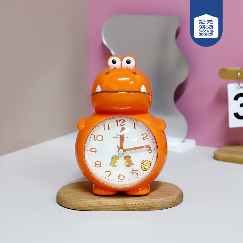 * AY-19149 (dinosaur) cartoon double music sweep second night light alarm clock