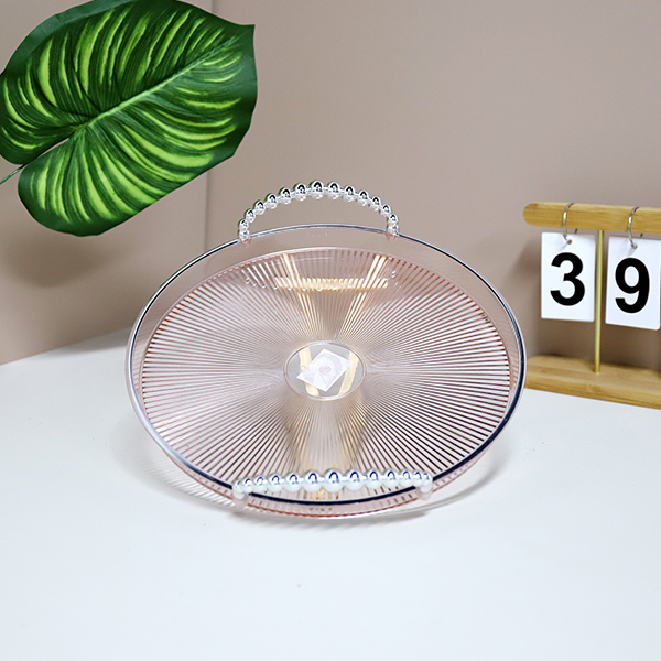 6597-1C round bead handle transparent small size tray - Image 4