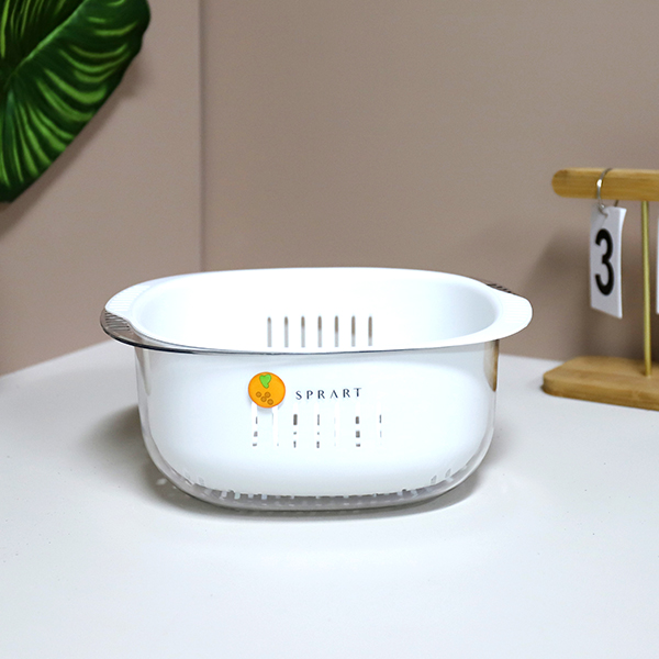 701 suspended small size double-layer draining basket - Image 3