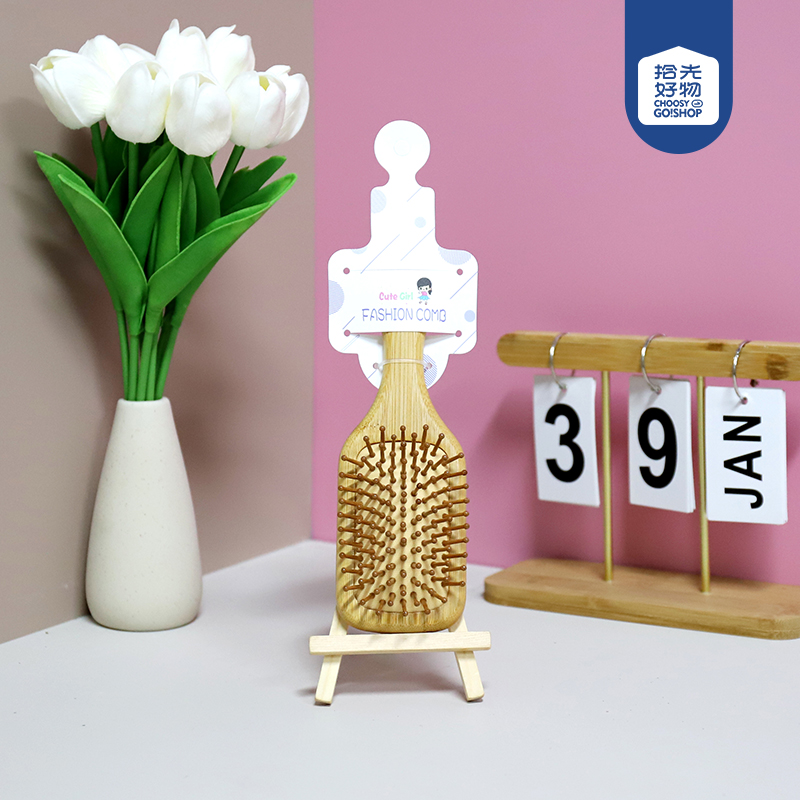 2305 small square bamboo round needle airbag comb