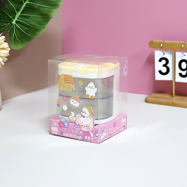 * Hardcover three-layer storage pen holder - Image 4