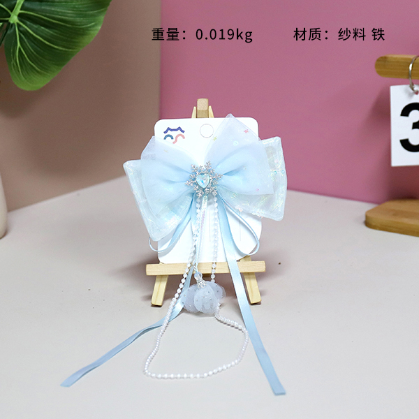 Snowflake Ribbon Bow Children's Duck Clip (Melange)