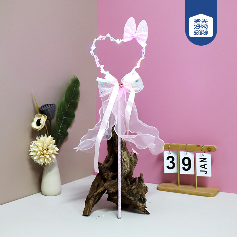 Love tied beads with lights children's magic wand (mixed color)