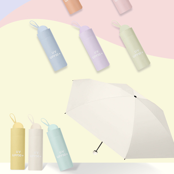 ZY8598 solid color five fold vinyl umbrella - Image 3