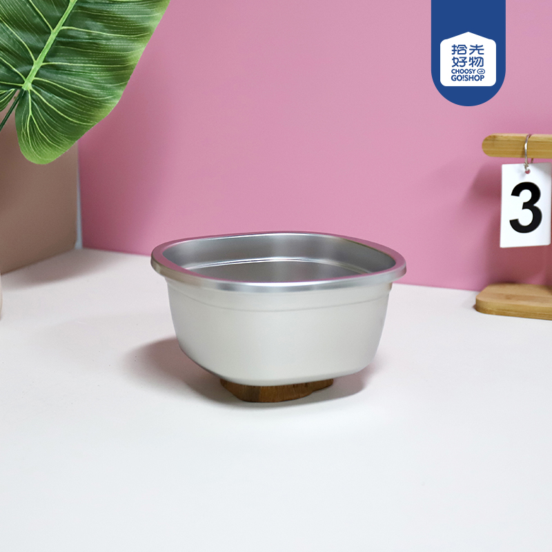 Stainless steel square multi-purpose basin 18cm