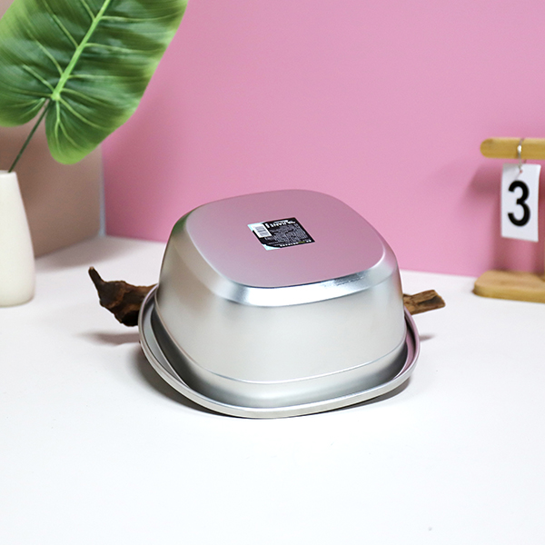 Stainless steel square multi-purpose basin 22cm - Image 4