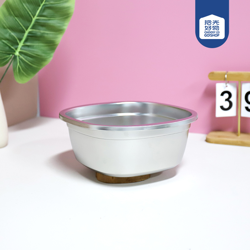 Stainless steel square multi-purpose basin 24cm
