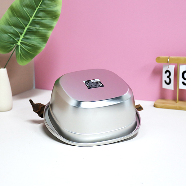 Stainless steel square multi-purpose basin 24cm - Image 4