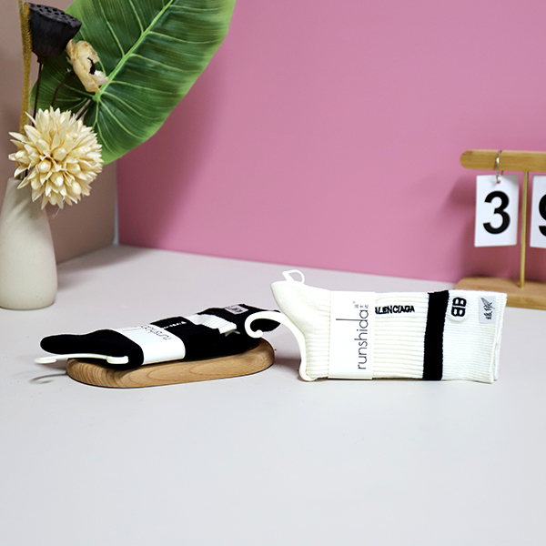 * 812 double-needle embroidered cashmere stockings (mixed) - Image 4