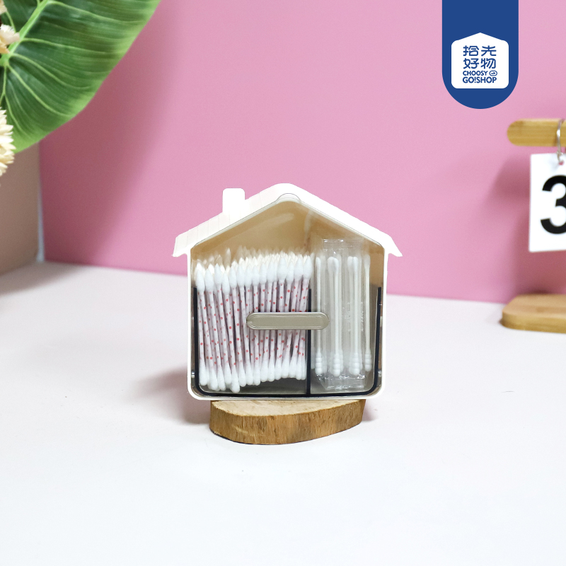 8824-hut box paper stick cotton swab independent single ear scoop cotton swab