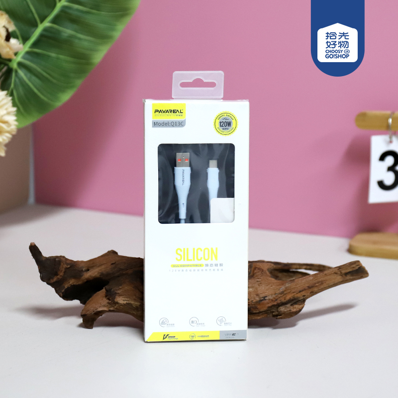 * Q13C-White Star Silicone Data Cable (Huawei)