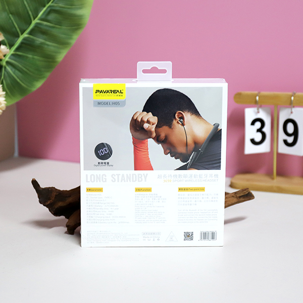 H05-black-long standby card digital display sports bluetooth headset (hard head) - Image 4