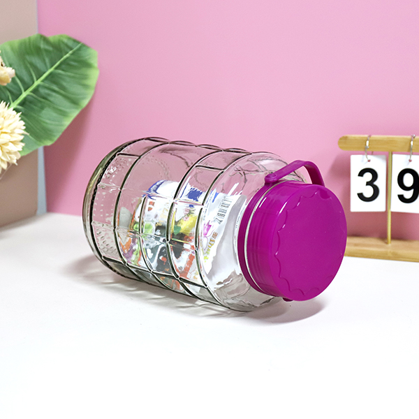 FG-Checkered Glass Storage Jar 5L - Image 3