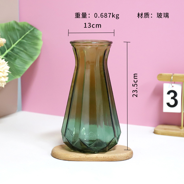 25 pumpkin two-color vase (mixed color)