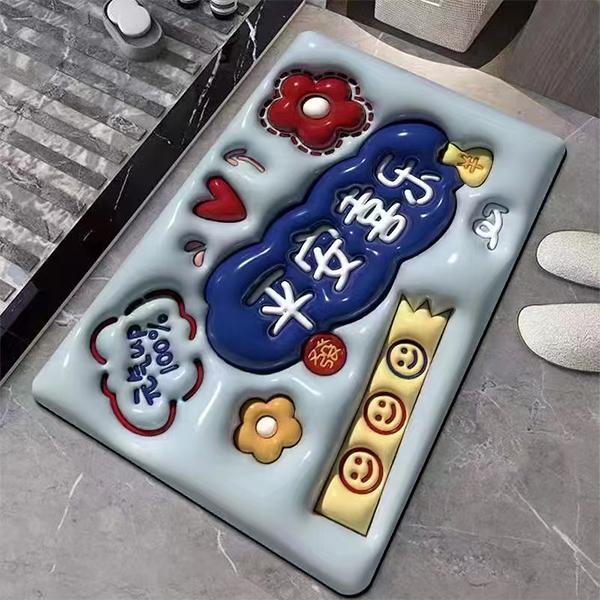 5D three-dimensional diatom mud 50*80 floor mat - Image 3