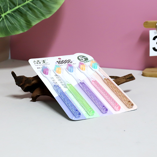 0232 crystal handle soft bristle toothbrush (5 Pack) - Image 3